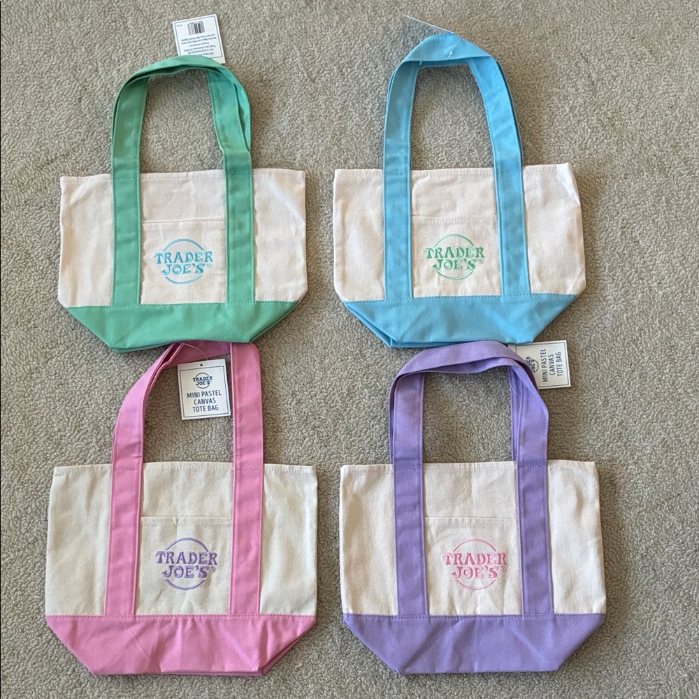 NWT Trader Joe’s Mini Canvas Tote Bag